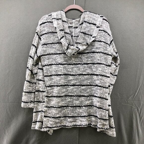 Splendid Lightweight Cardigan Womens M Gray Hooded Open Front Supima Cotton Mix - Picture 4 of 9